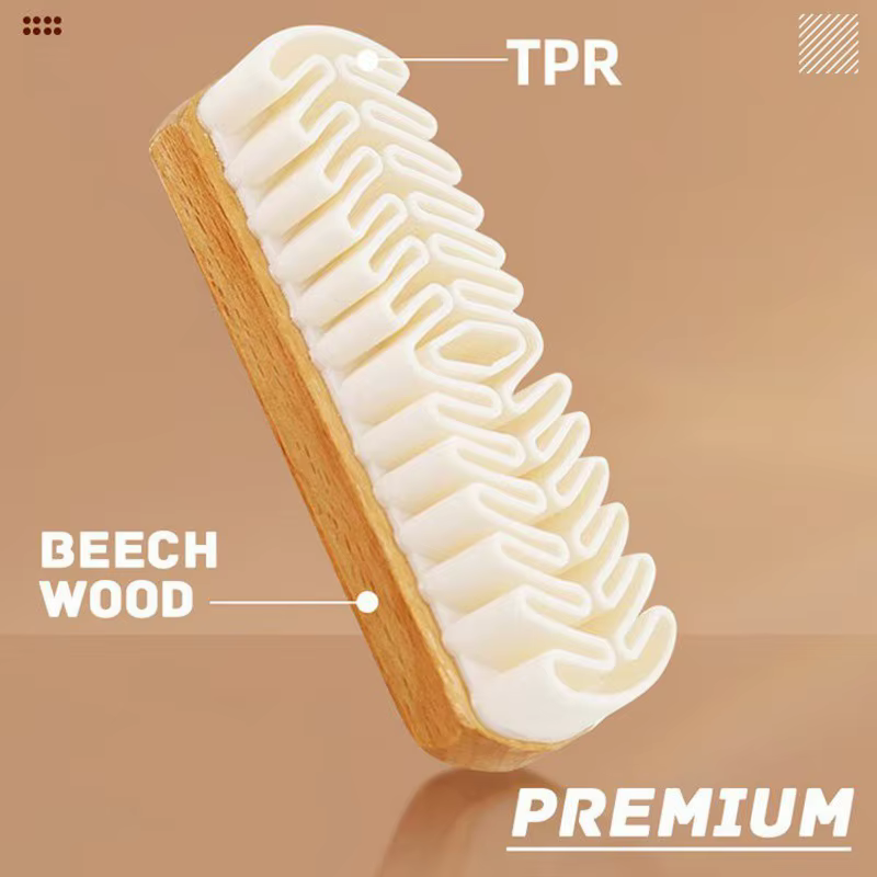 Brosse de nettoyage intérieur de voiture, brosse de soins de beauté, outil de nettoyage de tapisserie de voiture, bois, daim, peau de cerf, tissus en peluche