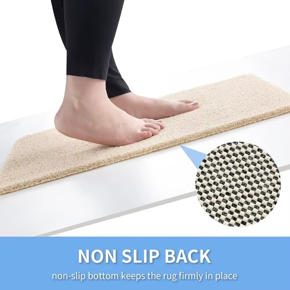 Nouveau tapis de bain antidérapant en PVC, tapis de douche à séchage rapide, tapis de massage pour les pieds, salle de bain