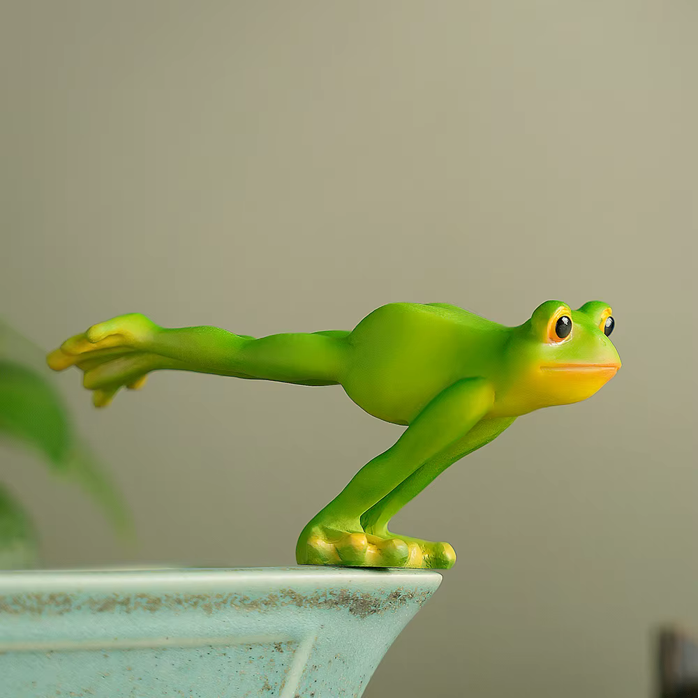 Ornements de grenouille de yoga pour la maison