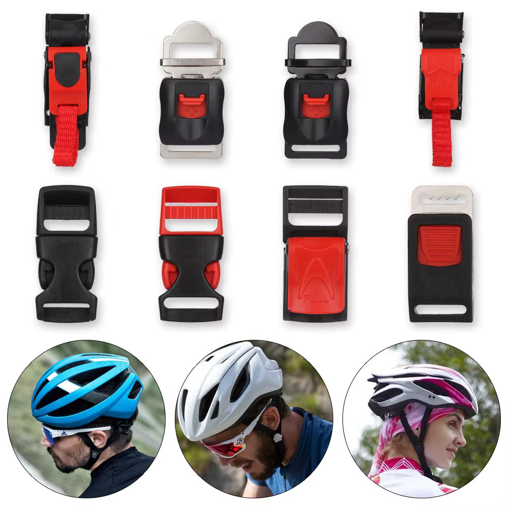 Sangle de casque de moto d'extérieur, accessoires de vélo, clip de couture, boucles flexibles