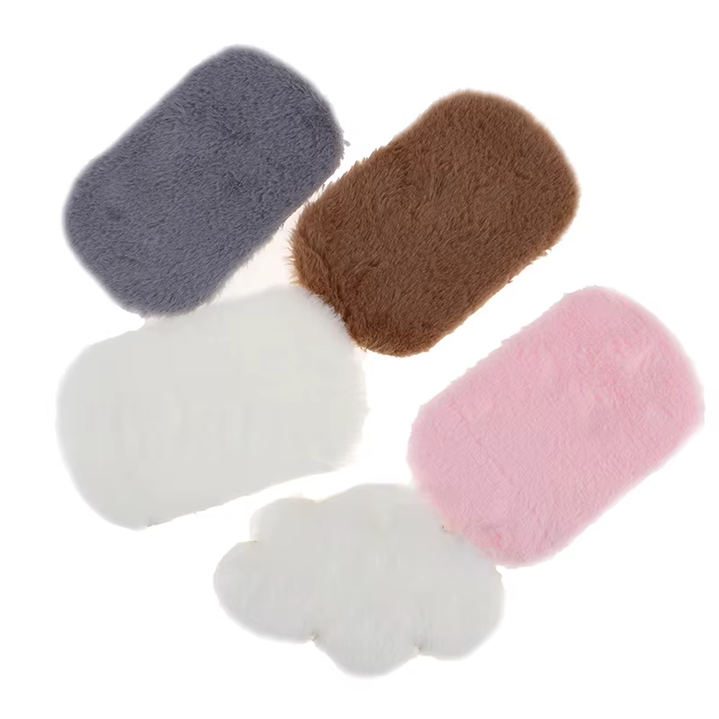 Tapis en peluche en forme de nuage rond en fourrure