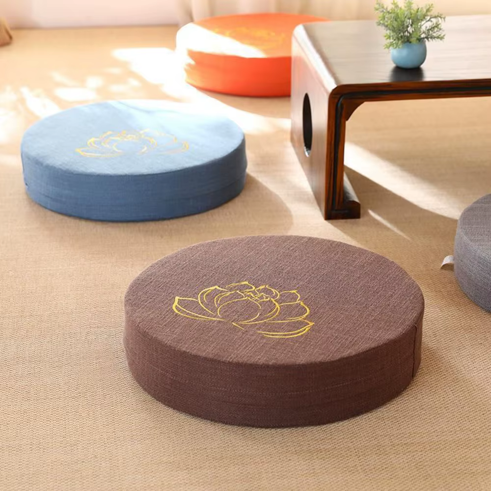 Coussin de méditation de yoga de style japonais pratique