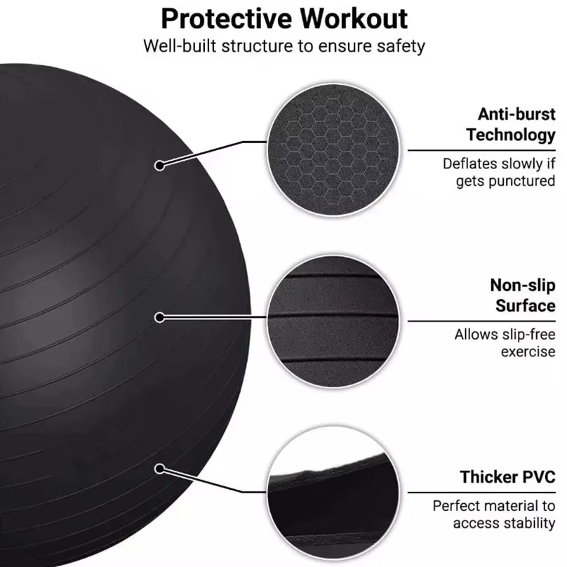 Balle Bosu d'équilibre de Yoga 65/75/85cm
