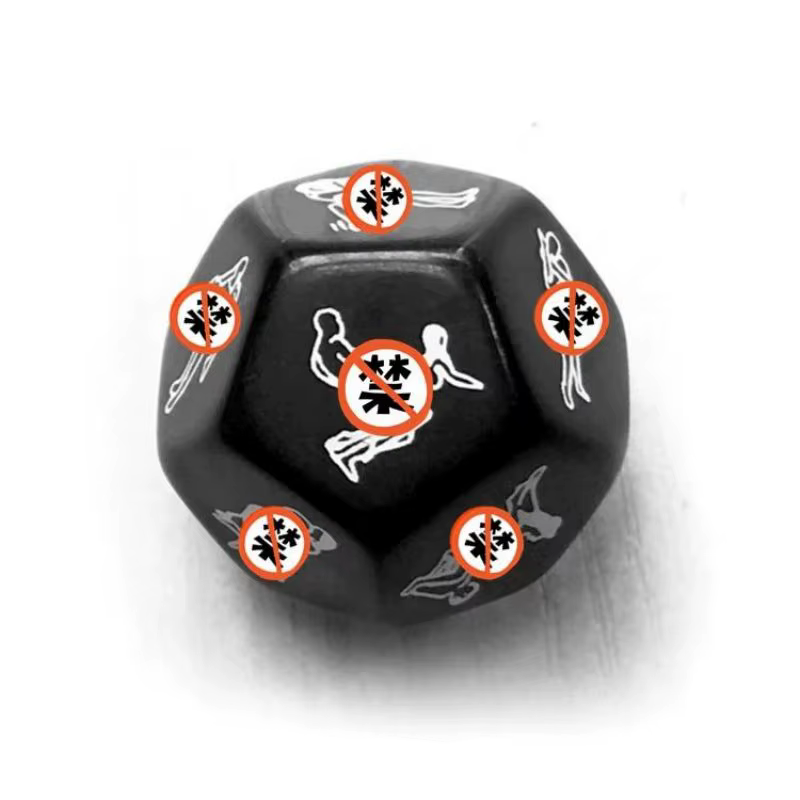 Dés pour adultes, jouets Sexy, 12 côtés, sexe érotique, amour, Posture, jeu d'humour pour Couple, Position sexuelle, préliminaires, Cube en acrylique, accessoire