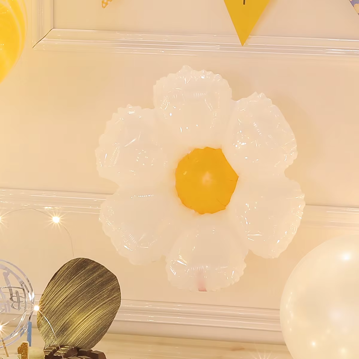 Ensemble de décoration de ballons pour fête d'anniversaire, marguerite florale jaune