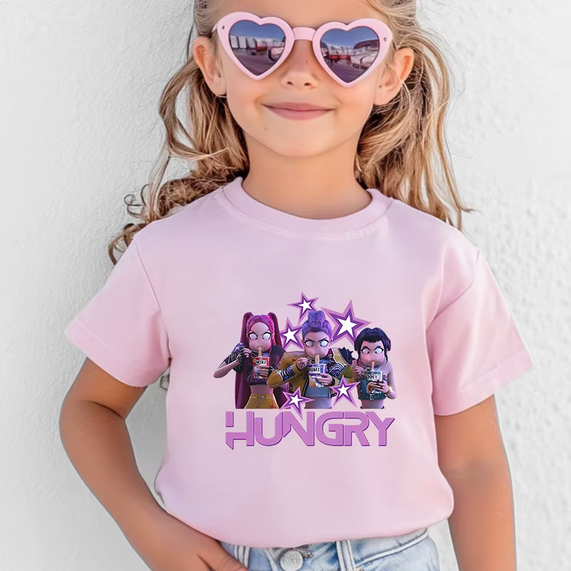 T-shirt Kawaii pour enfants, vêtements pour filles et garçons, vêtements pour enfants, hauts à la mode, en coton, cadeau doux, costumes à manches courtes