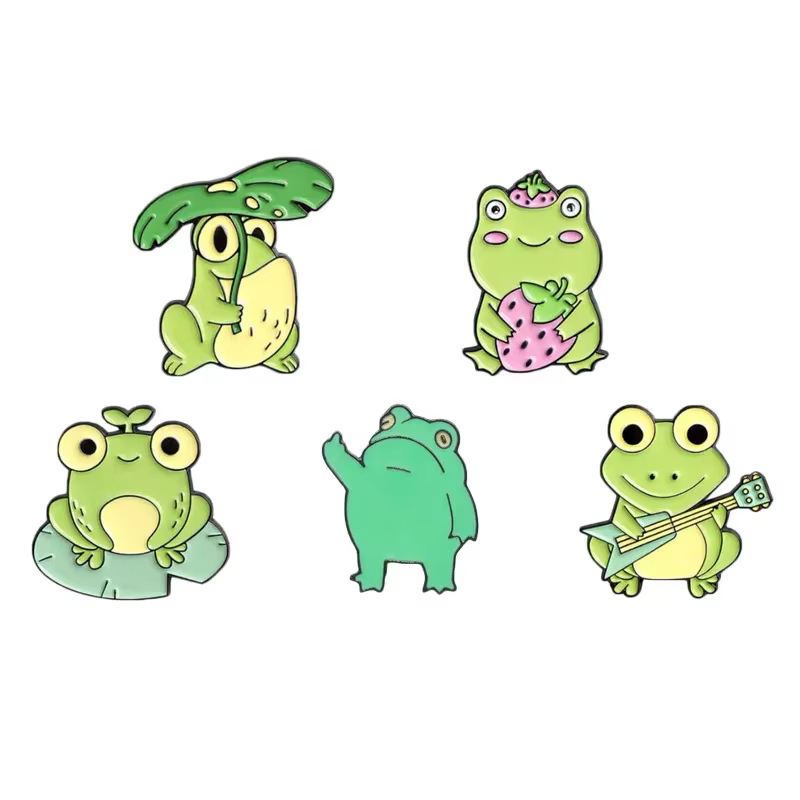 Broche en alliage de grenouille verticale