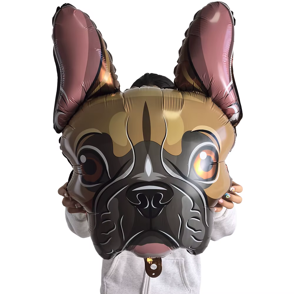 Ballon thème chien en forme de tête de chien, ballons en aluminium, décoration pour enfants, fête d'anniversaire, chiot, cadeau de fête pour animaux de compagnie, fournitures de décoration