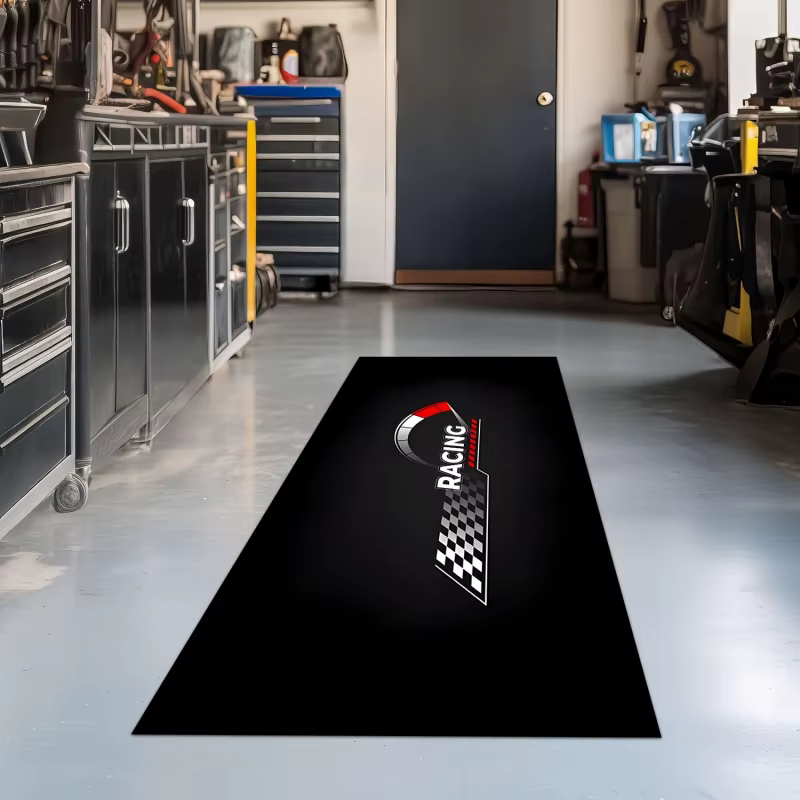 Tapis de sol pour moto VIKAMA Racing, lavable, antidérapant, pour garage, couloir, entrée, chambre à coucher, décoration de la maison