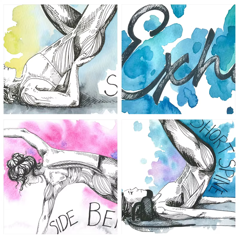Tableau d'entraînement de Yoga Pilates