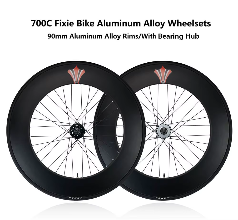 Roues de vélo à pignon fixe 700C 88MM 90MM en alliage d'aluminium, jeu de roues de piste 36H Flip-flop, jeu de roues de course à vitesse unique