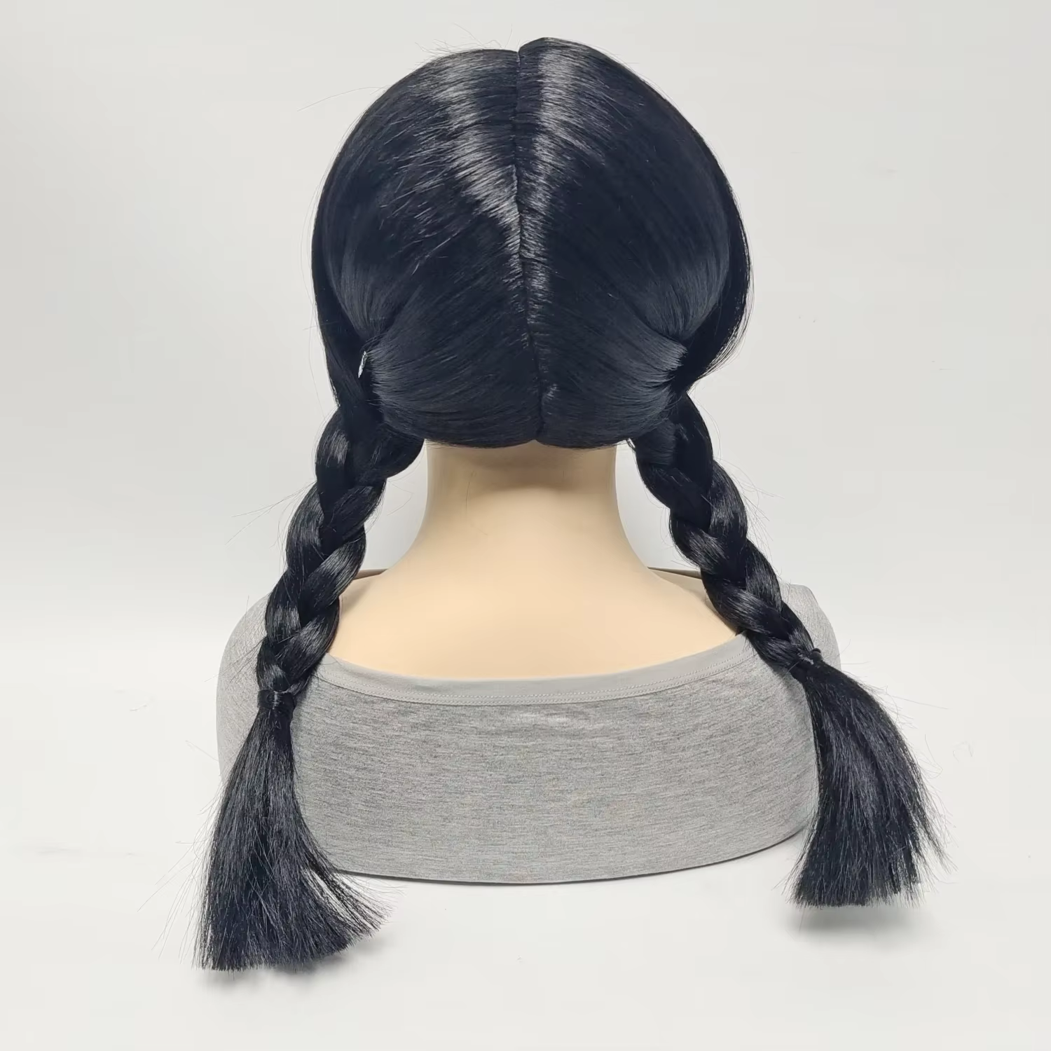 Perruque synthétique de Cosplay du mercredi addam, pour Halloween, noël, Anime, fête du poisson d'avril, série télévisée, accessoire de Costume inspiré