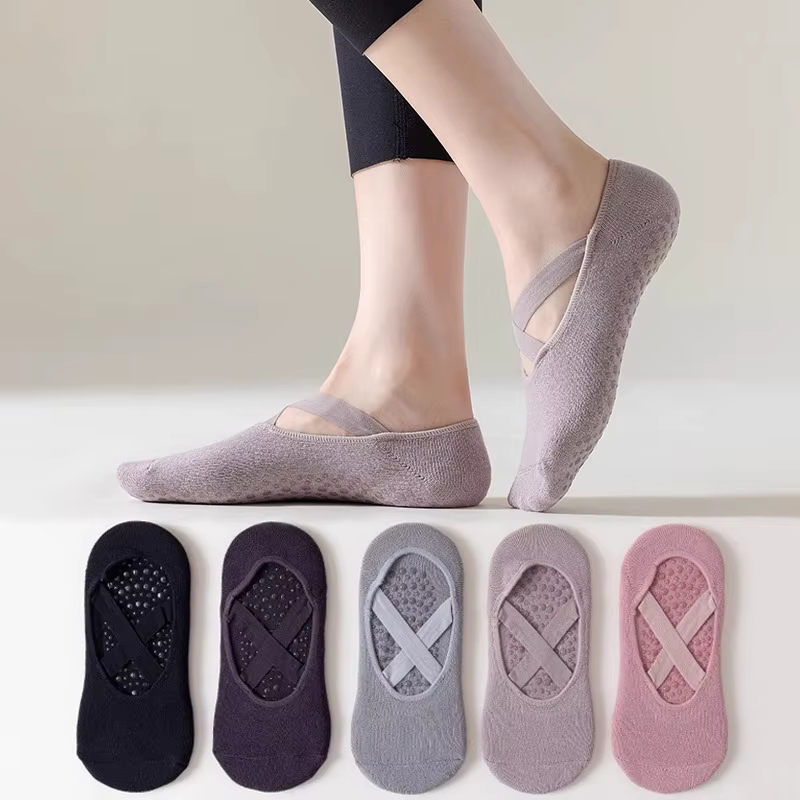 Chaussettes de Yoga professionnelles femmes Silicone anti-dérapant Pilates