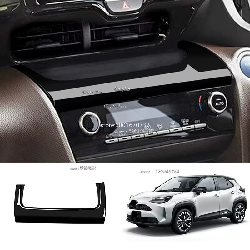 Pour Toyota Yaris Cross 2020 2021 2022 2023 ABS noir, accessoires de voiture, décoration de commutateur de fenêtre, cadre de volant, garniture de couverture