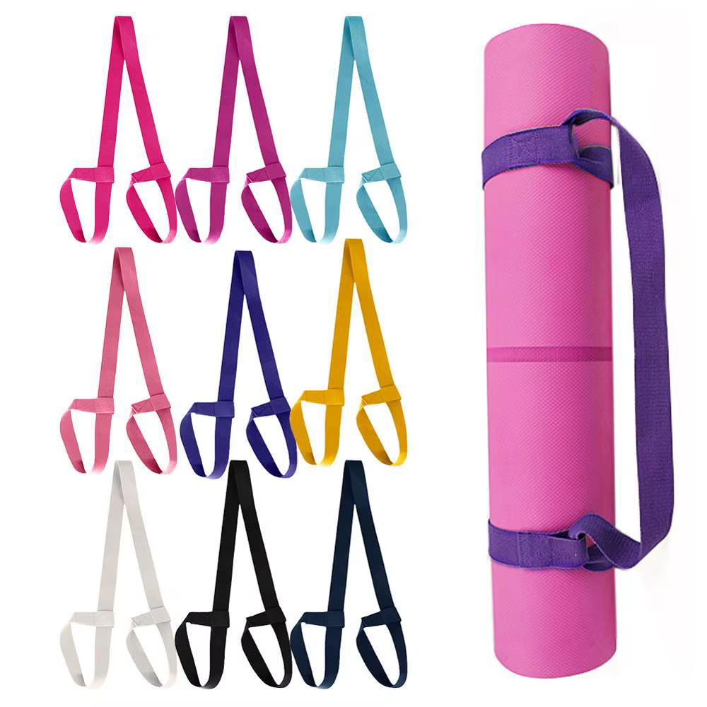 Sangle de transport réglable pour tapis de yoga de haute qualité – Ceinture élastique de fitness pour l'exercice et le stretching