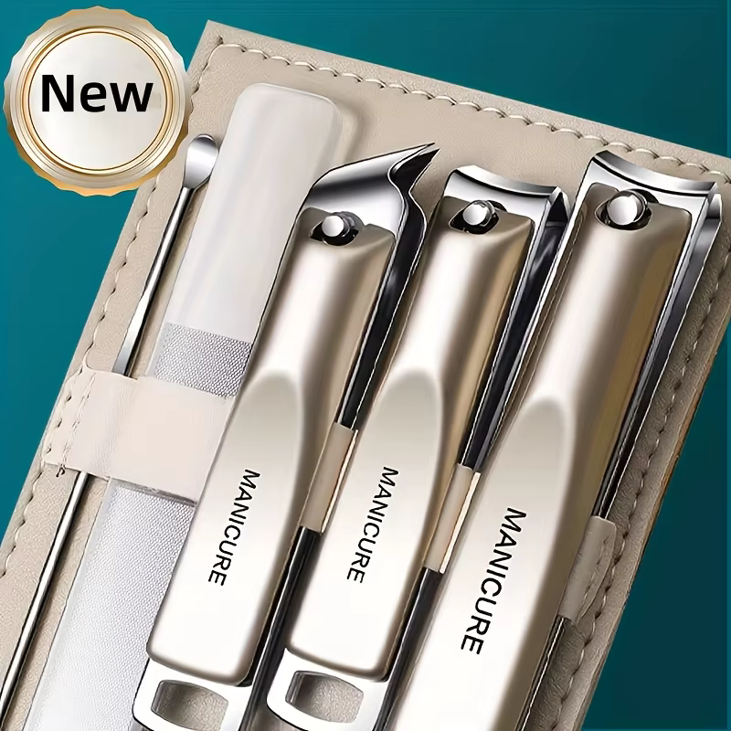 Manucure 5 pièces ensemble soins personnels Kit de coupe-ongles ensemble de coupe-ongles Kit de toilettage cadeau pour parents amis familles cadeaux de voyage