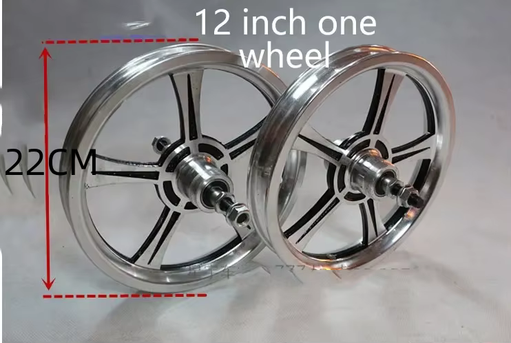 Roue en alliage d'aluminium pour vélo, roue pliante, 12 pouces, 14 pouces, jouet, roue électrique roues de frein à disque jeu de roues de vélo de route