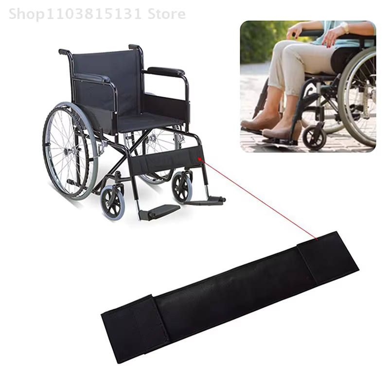Sangle de mollet pour fauteuil roulant, sécurité utilisateur, empêche le glissement, sangles de jambe réglables, douces et confortables