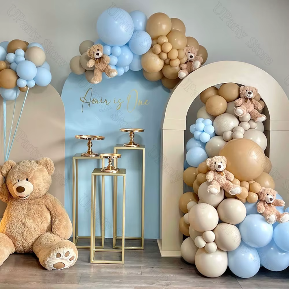 Guirlande de ballons pour fête prénatale, style Boho, sable, abricot, marron, kaki, arc pour anniversaire, nous pouvons attendre, décoration de réception-cadeau pour bébé