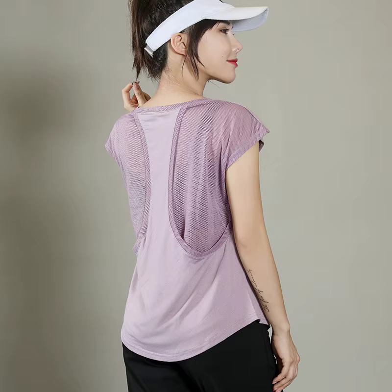 T-shirt de sport à manches courtes pour femme