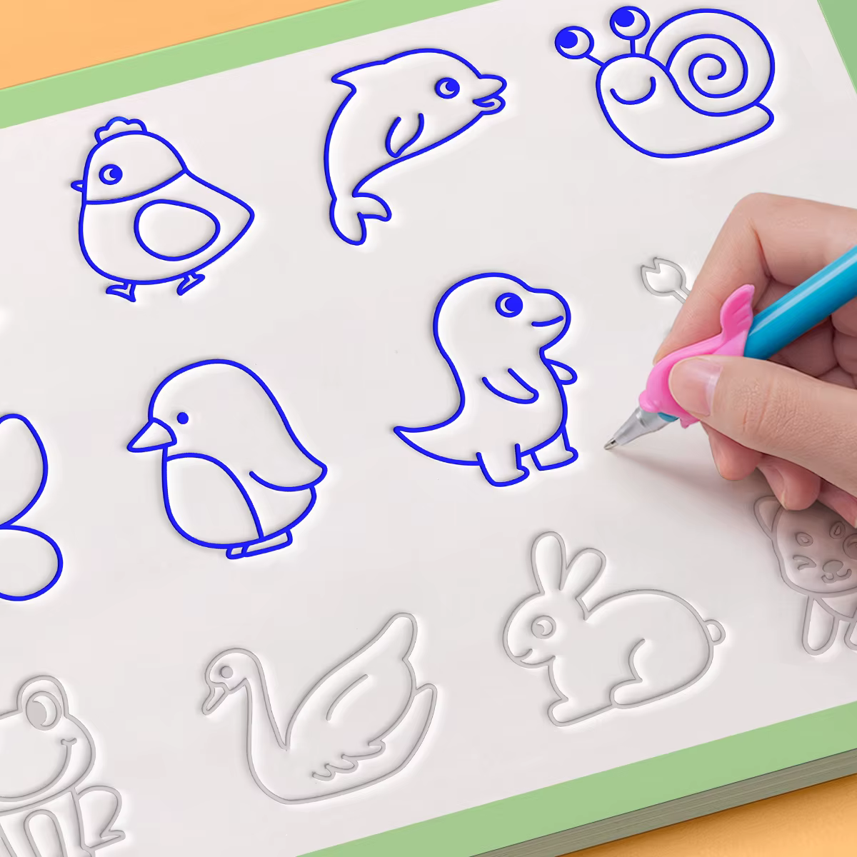 Livre de dessin à rainure pour enfants de 3 à 14 ans, livre de dessin à rainure pour enfants de la maternelle, pratique de base, cahier magique