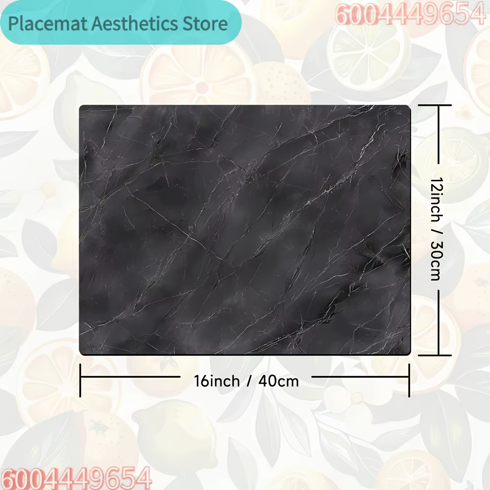 Housse anti-poussière pour machine à laver et tapis de séchage pour vaisselle - Motif marbre noir et blanc, tapis de protection en polyester durable pour la cuisine