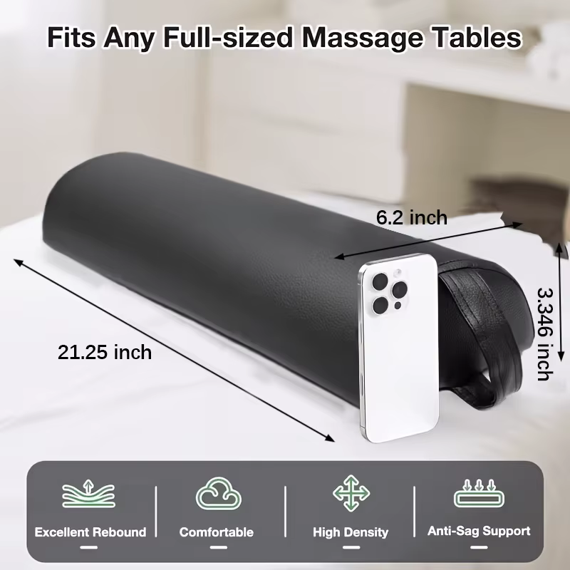 Coussin de soutien semi-circulaire pour table de massage avec poignées
