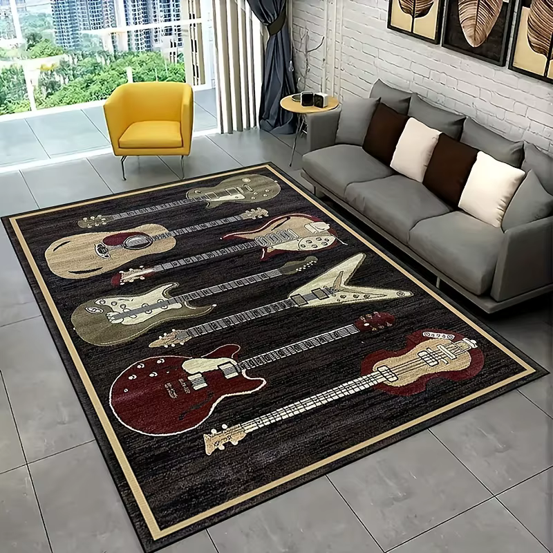 JEPattern-Tapis de sol en forme d'instruments de musique, pour salon, couloir, porte, porche, décor de maison, 1 pièce