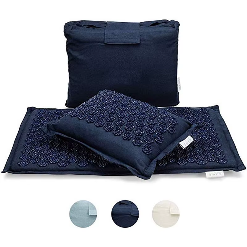 Tapis de yoga et de massage en lin naturel et fibre de coco
