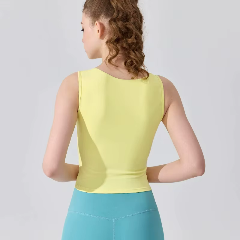 Gilet de yoga au design asymétrique pour femmes