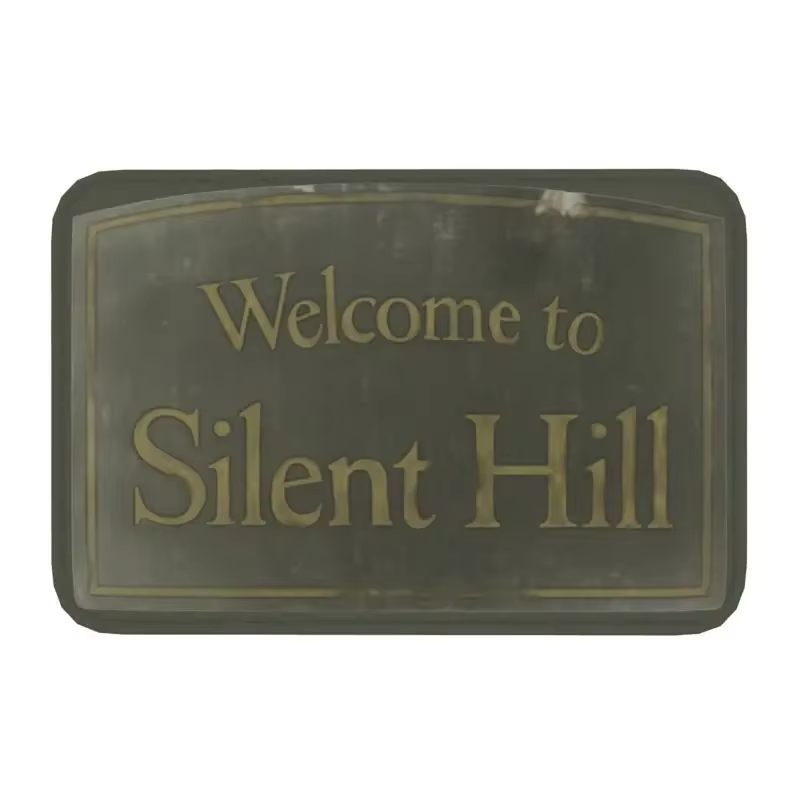 Welcome To Silent Hill-Polymère de porte d'entrée antidérapant, décor de porte d'entrée, chambre à coucher, sol de chevet