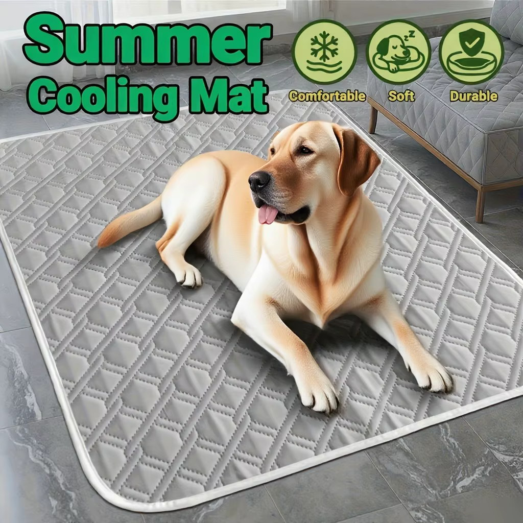 Grand tapis d'été pour animaux de compagnie, pour chien et chat, tapis Durable résistant aux morsures et aux rayures, Dissipation thermique intérieure/extérieure Super douce, universel pour chien et c