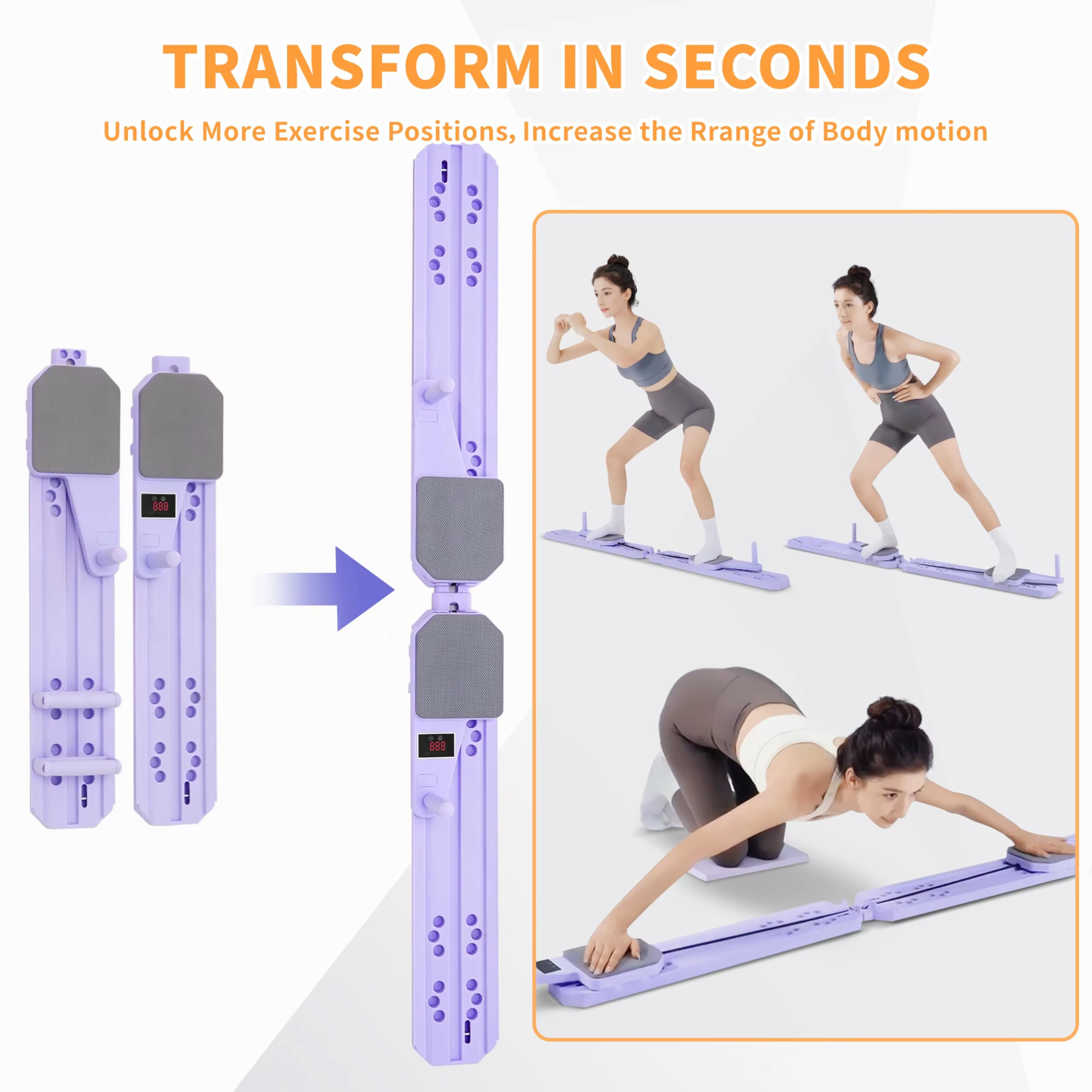 Ensemble de Reformer Pilates Portable - Planche de Pilates Multifonctionnelle