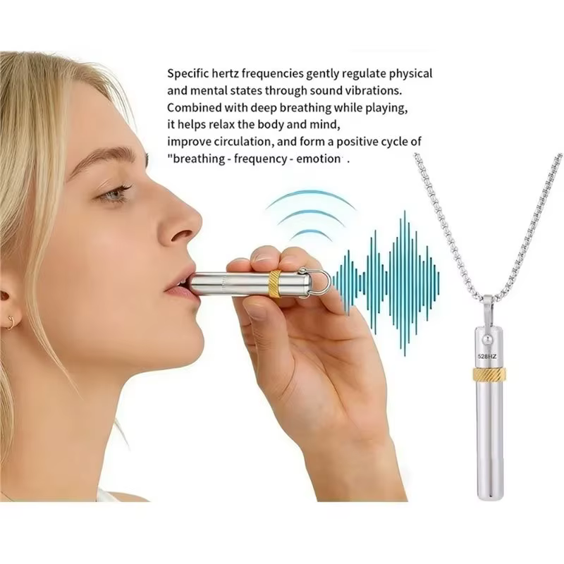 Sifflet de méditation à basse fréquence A06F pour la guérison sonore