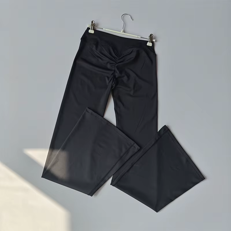 Pantalon de Fitness évasé taille haute pour femmes