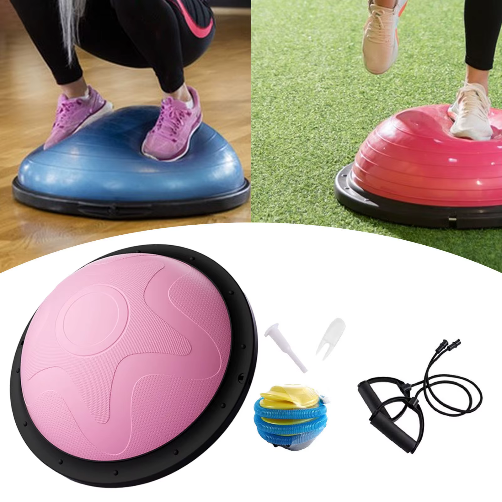 Ballon d'équilibre multifonction demi-ball pour l'entraînement du tronc