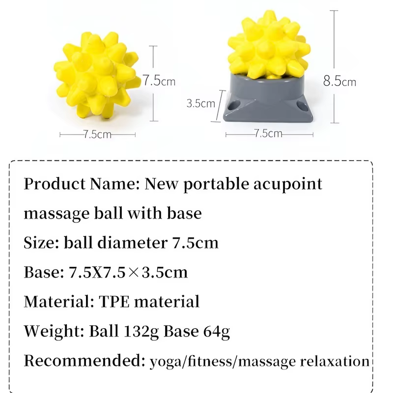 Balle de massage portable hérisson pour points d'acupression
