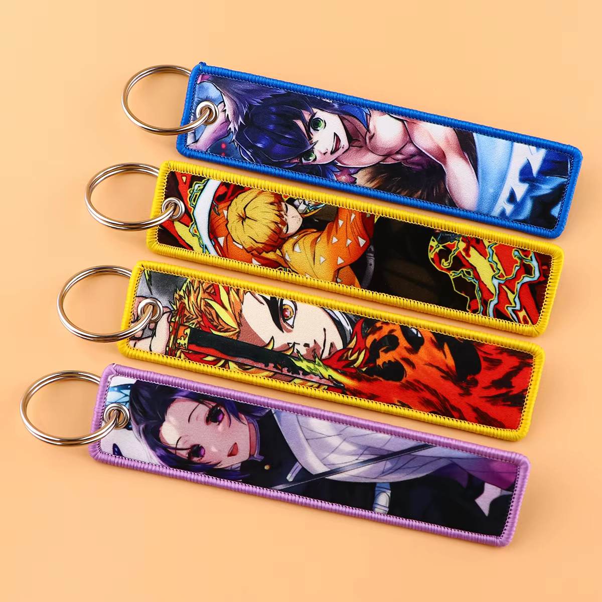 Porte-clés de personnages d'anime classique, porte-clés de broderie de manga, porte-clés pour voiture, accessoires de cosplay de Hurcycles, cadeaux de jouets