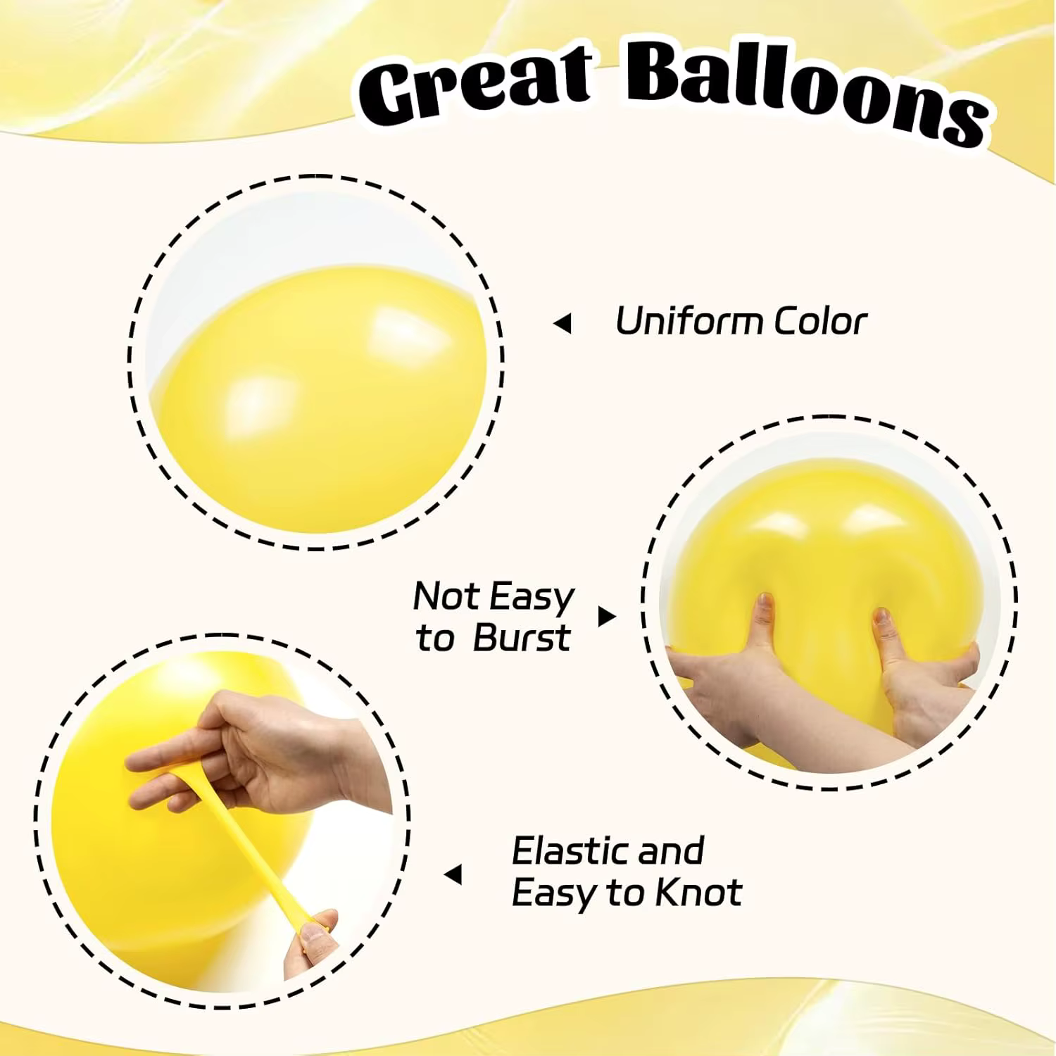 Ballons jaunes pastel et blancs de 12 pouces avec confettis dorés pour mariage sur le thème de l'abeille et du citron, baby shower, anniversaire