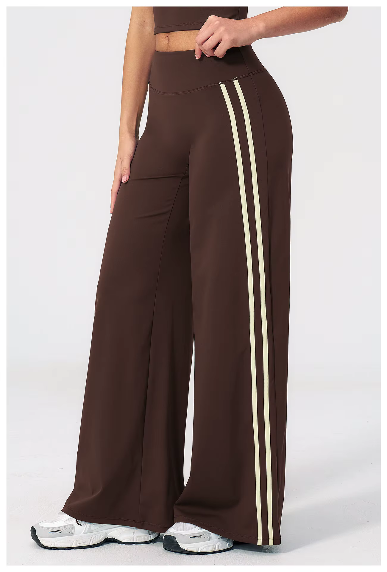 Pantalon de yoga taille mi-haute pour femme