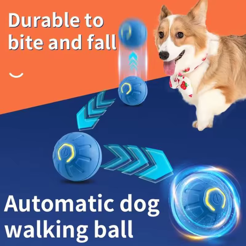 Boule de jouet intelligente pour animaux de compagnie, jouet électronique interactif pour animaux de compagnie, boule mobile USB pour chiot, rebond mobile automatique, cadeau, produits pour chats.