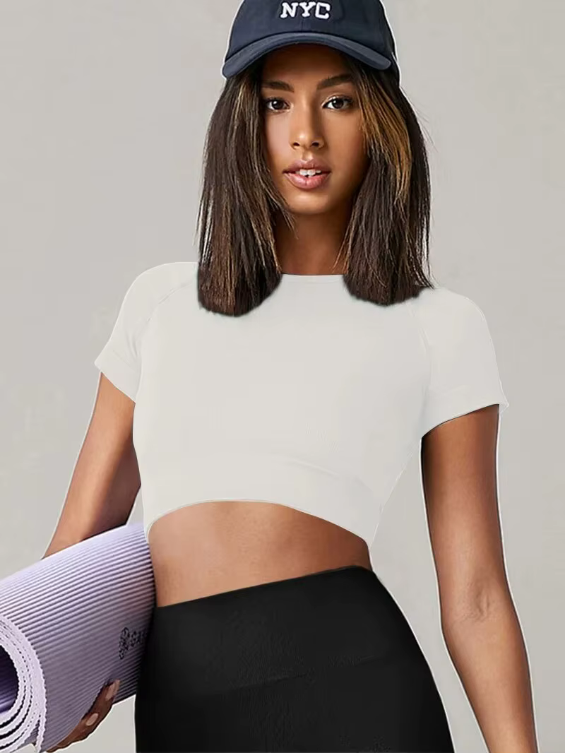 T-shirt de sport sans couture pour femme