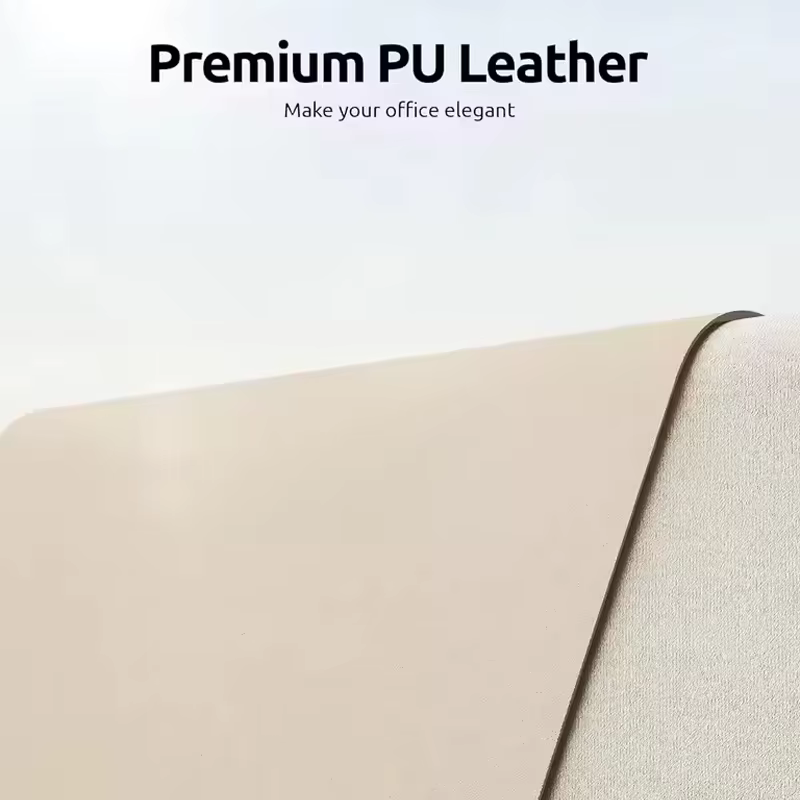 Tapis de Souris en Cuir avec Raccourcis Excel Français pour Clavier et Souris, Tapis de Bureau Gaming, Protection pour Logiciels et Bureau