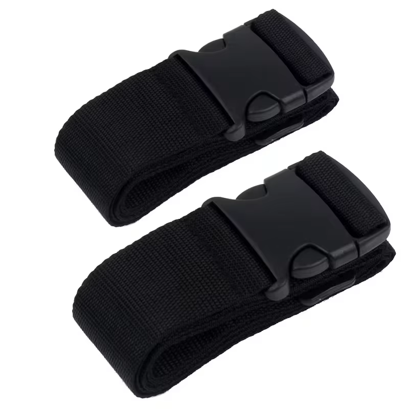 Sangles de bagage droites pour valise, ceinture de bagage en polyester avec boucle de déverrouillage réglable, accessoire de voyage