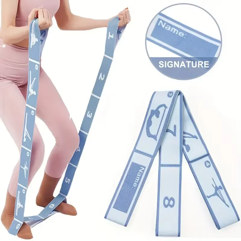  Sangle d'étirement de yoga avec 8 boucles