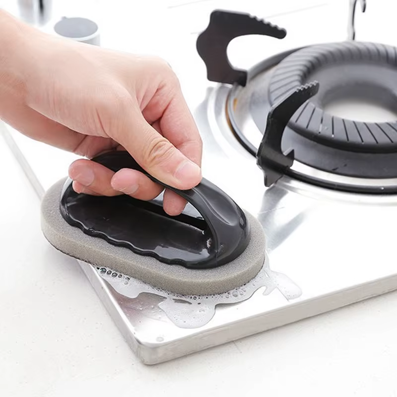 Éponge magique émeri, brosse, lingette, gomme, nettoyeur, cuisine, bain, rouille, forte décontamination, outils de nettoyage avec poignée, outils ménagers