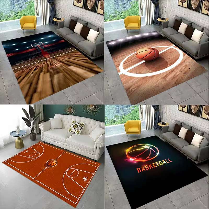 Tapis de sol à motif de basket-ball, décoration de porte, maison, salon