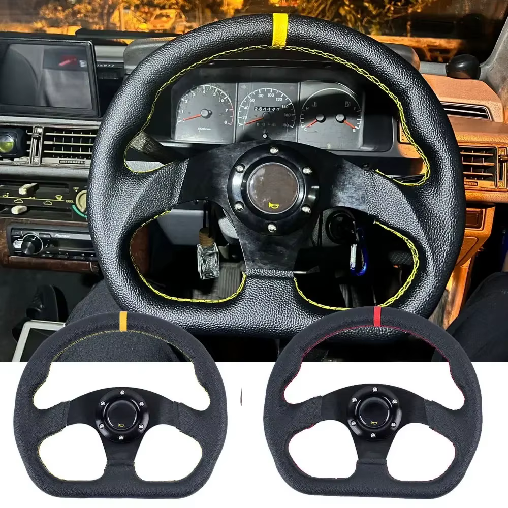Volant de modification automobile 13 pouces 320 mm universel en PVC et aluminium pour drift, course et sport, compatible avec la plupart des voitures