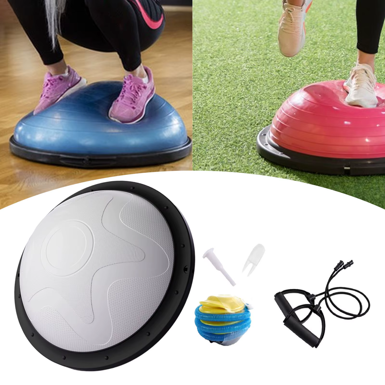 Ballon d'équilibre multifonction demi-ball pour l'entraînement du tronc