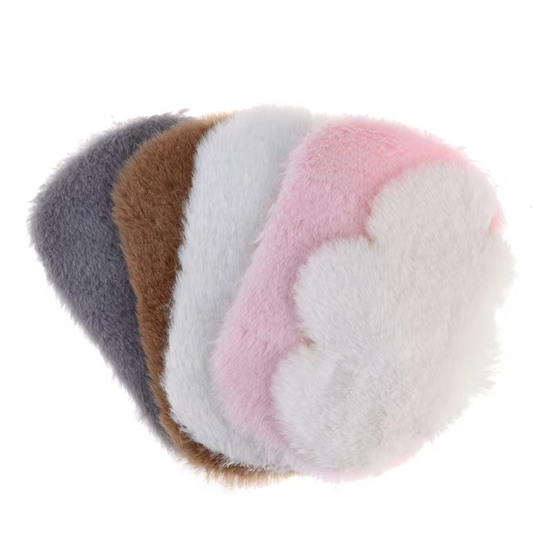 Tapis en peluche en forme de nuage rond en fourrure